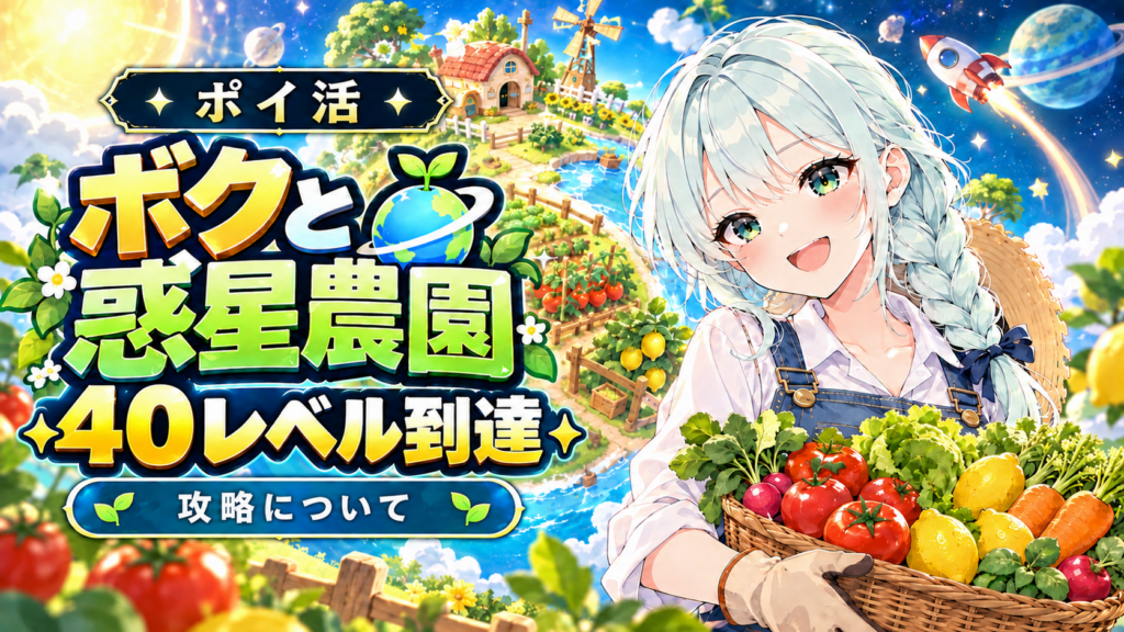 【ポイ活】ボクと惑星農園 攻略について 40レベル到達